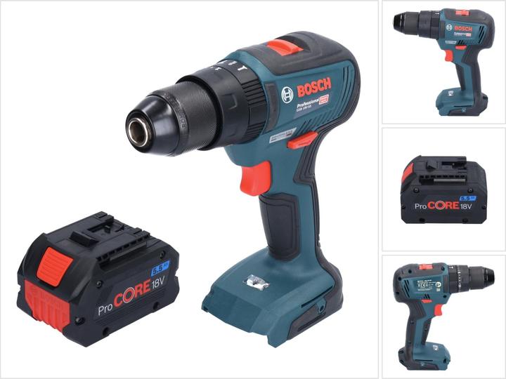 1x Bosch GSB 18V-55 Professional cordless impact drill 18 V, 1x Bosch ProCORE 18 V 5.5 Ah Professional rechargeable battery (1600A02149)