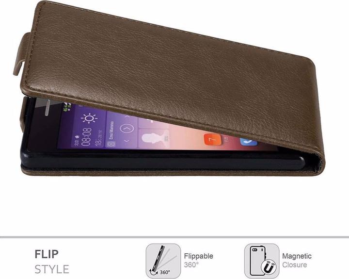 Actual product image Cadorabo Flip like Invisible Cover (Huawei Ascend P7)
