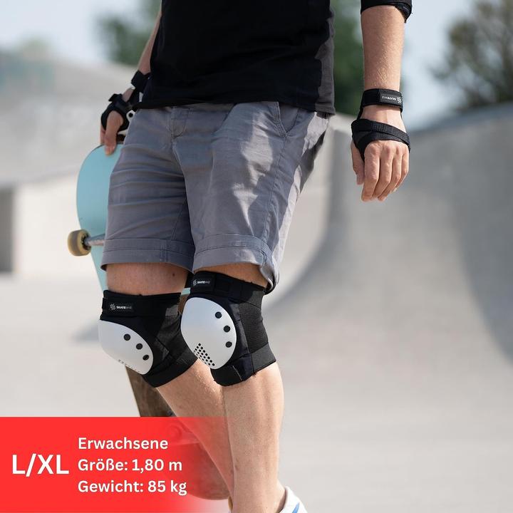 Produktbild Skatewiz Skate Protektoren (M, L, Handgelenkschoner, Knieschoner, Ellbogenschoner, 6 Stück)