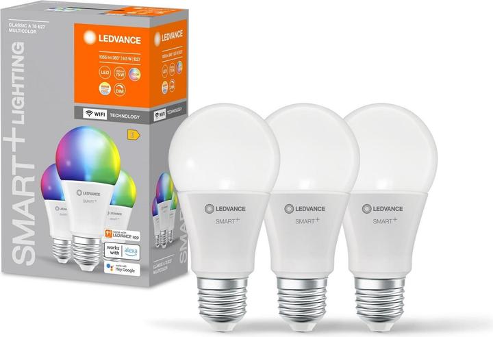 Image du produit Ledvance Smart+ Wifi Classic (E27, 9.50 W, 1055 lm, 3 x, E)