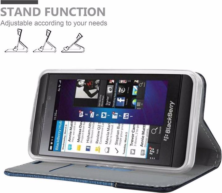Produktbild Cadorabo Book Jeans Optik Cover (Blackberry Z10)