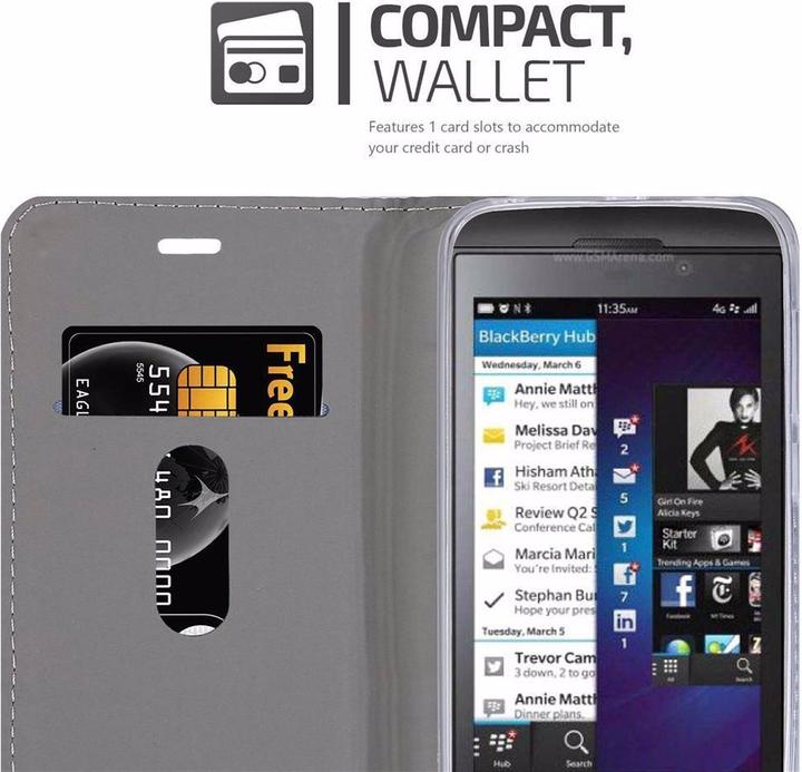 Produktbild Cadorabo Book Jeans Optik Cover (Blackberry Z10)