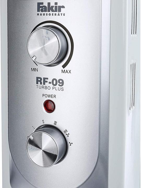 Actual product image Fakir RF 09 TURBO PLUS Oil Space Heater Indoor Grey 2300 W (2300 W)
