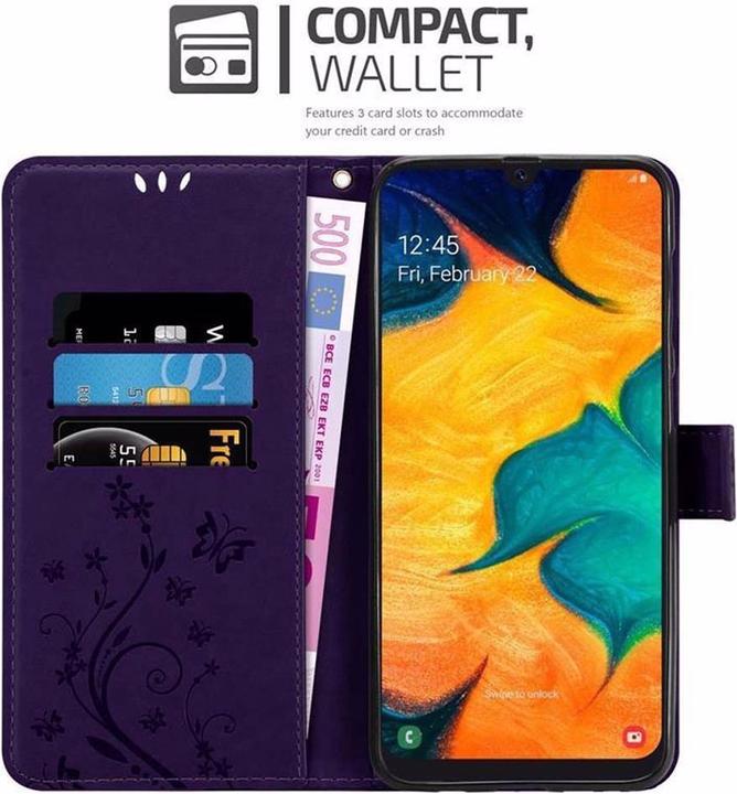 Image du produit Cadorabo Couverture du livre de fleurs (TCL A30, Samsung Galaxy A20, Samsung Galaxy M10s)