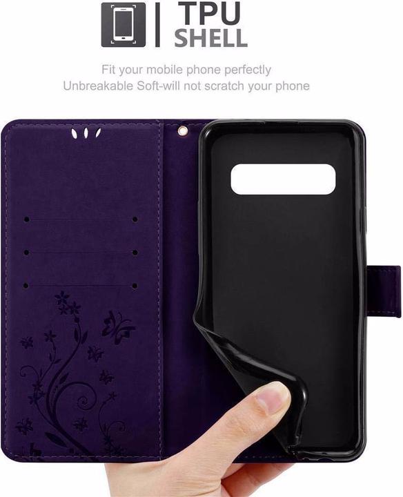 Produktbild Cadorabo Flower Book Cover (Samsung Galaxy S10+)