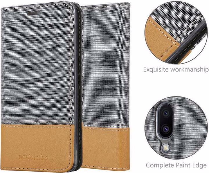 Produktbild Cadorabo Book Jeans Optik Cover (Samsung Galaxy A10, HTC One M10)