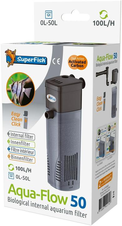 Produktbild SuperFish Aquaflow 50 Filter, Produkttyp: Innenfilter, Grundfarbe (50 l, Innenfilter, Süsswasser, Salzwasser)