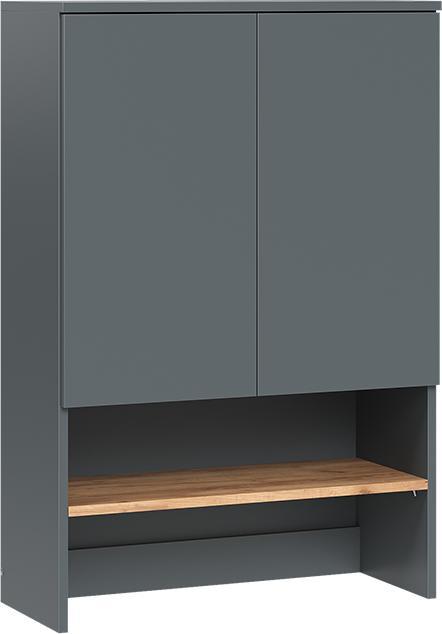 Actual product image Vichy Waschmaschinenoberschrank Viktor, Anthrazit/Goldkraft Eiche, 68 x 100.4 cm