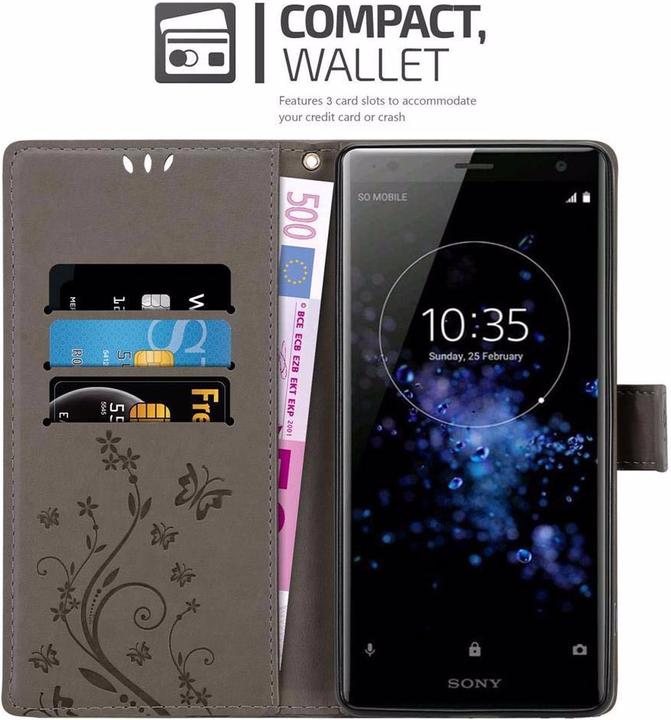 Image du produit Cadorabo Couverture du livre de fleurs (Sony Xperia XZ2)