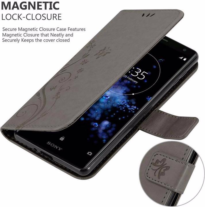 Image du produit Cadorabo Couverture du livre de fleurs (Sony Xperia XZ2)