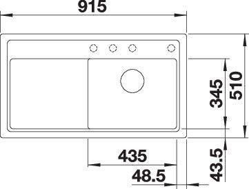 Actual product image Blanco Zenar 5 S (Sink accessories, 91.50 cm, 51 cm)