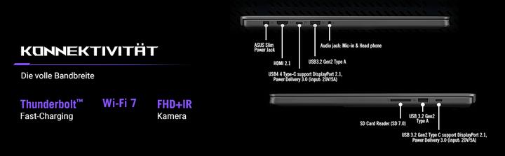 Image du produit ASUS ROG Zephyrus G16 RTX 5060 (16", AMD Ryzen AI 7 350, 32 Go, 1000 Go, DE)