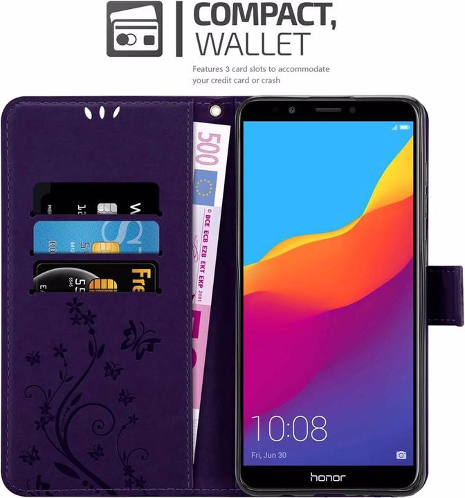 Produktbild Cadorabo Flower Book Cover (Honor 7c)
