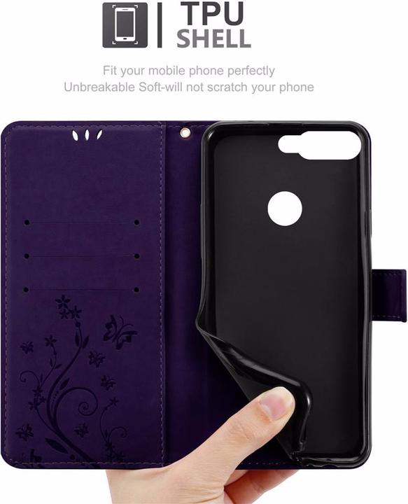 Produktbild Cadorabo Flower Book Cover (Honor 7c)