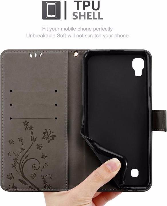 Actual product image Cadorabo Flower Book Cover (LG X Power)