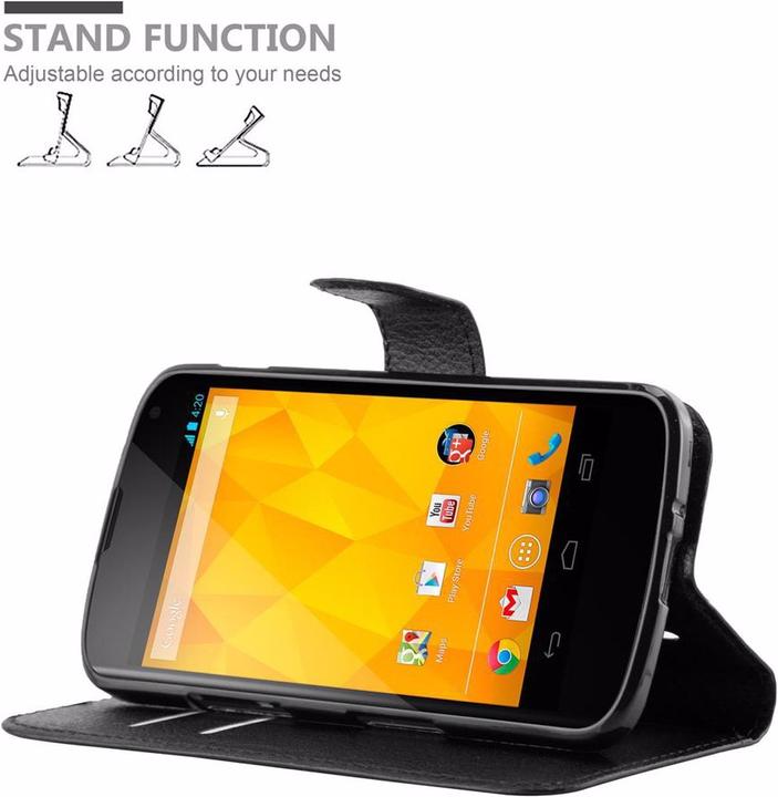 Actual product image Cadorabo Book with stand function cover (LG Nexus 4)