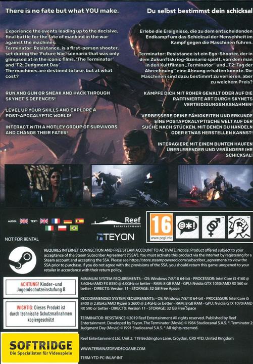 Produktbild Reef Entertainment Terminator: Resistance (PC, DE)