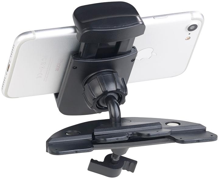 Produktbild Lescars Kfz-Smartphone-Halterung für CD-Laufwerk, mit Kugelgelenk, 60 - 90 mm