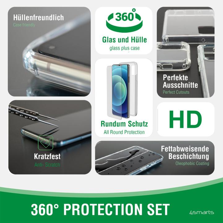 Produktbild 4smarts 360° Set X-Pro Full Cover Glas,Montager.+UltiMag Hülle (Apple iPhone 14 Pro Max)