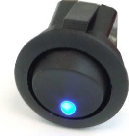 Produktbild Phobya Wippschalter Rund LED blau 1-polig AN/AUS schwarz (3pin)