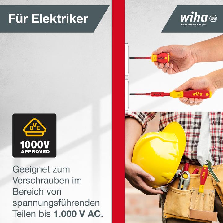 Produktbild Wiha Schraubendreher und Bit Set (Schlitzschrauben, Innensechskant, Torx (TX), Pozidriv-Kreuzschlitz (PZ), Phillipps-Kreuzschlitz (PH))
