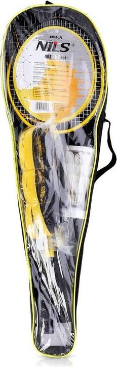 Produktbild Nils NRZ262 ALUMINIUM Badmintonset 2 Schläger 3 Federpfeile 600x60cm Netz Koffer