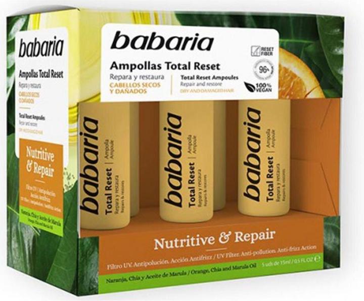 Immagine prodotto Babaria Total Reset Fiale Nutritive Riparatrici 15ml - Confezione da 5 (15 ml)