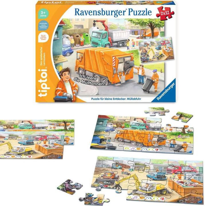 Produktbild tiptoi Puzzle für kleine Entdecker: Müllabfuhr (12 Teile)
