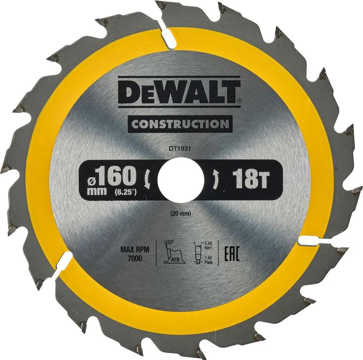 Actual product image DeWalt Handheld circular saw blade