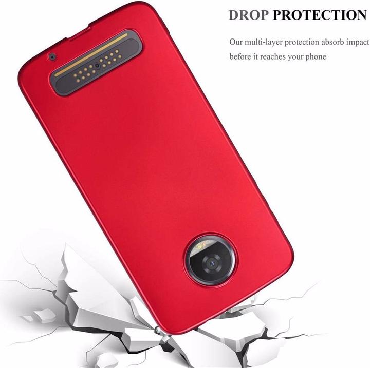 Actual product image Cadorabo TPU Matt Metallic Cover (Motorola Moto Z2)