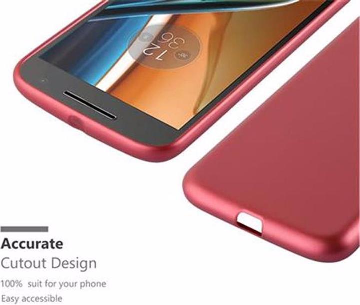 Actual product image Cadorabo TPU Matt Metallic Cover (Motorola Moto G4 Plus, Motorola Moto G4)
