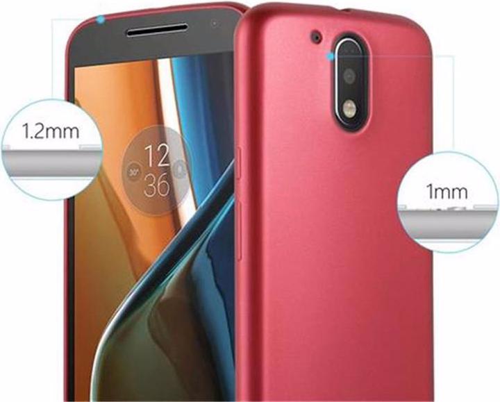 Actual product image Cadorabo TPU Matt Metallic Cover (Motorola Moto G4 Plus, Motorola Moto G4)
