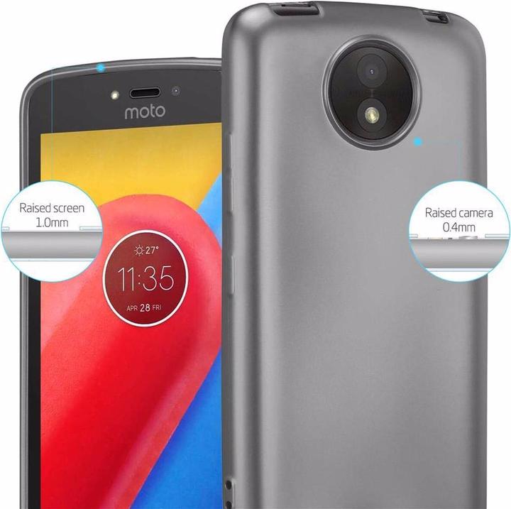 Actual product image Cadorabo TPU Matt Metallic Cover (Motorola Moto C Plus)