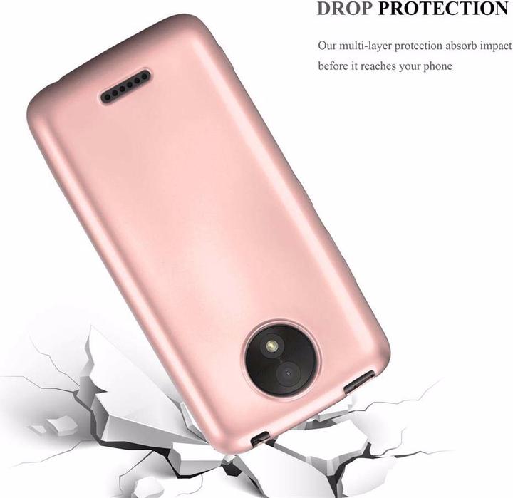 Actual product image Cadorabo TPU Matt Metallic Cover (Motorola Moto C Plus)
