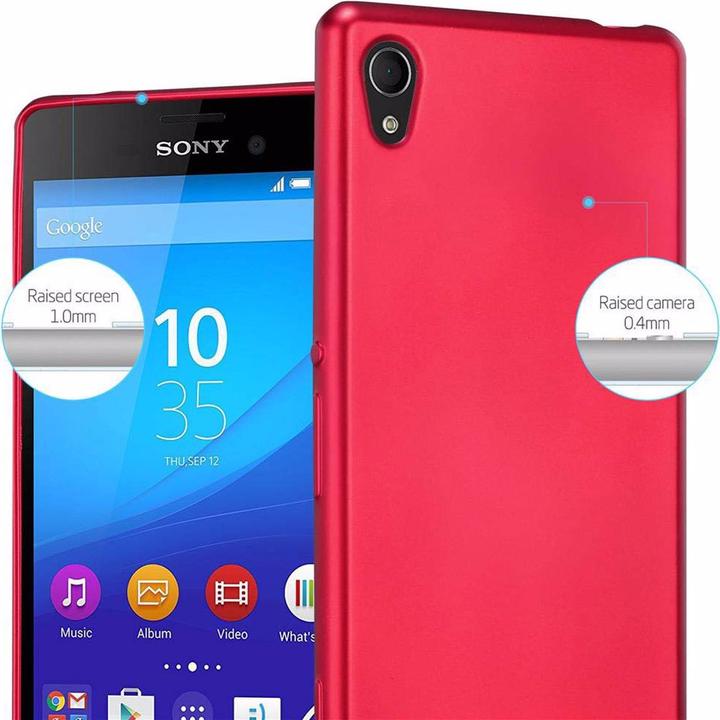 Actual product image Cadorabo TPU Matt Metallic Cover (Sony Xperia M4 Aqua)