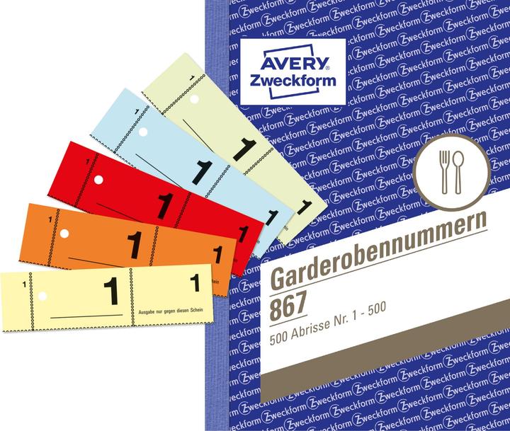 Produktbild Avery Garderobennummern (100 x)