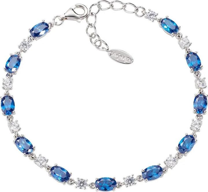 Actual product image Amen Oval Cut Tennis Bracelet (19 cm, Silver 925)