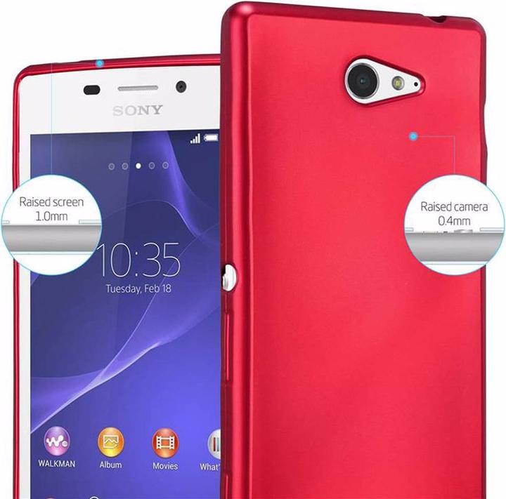 Image du produit Cadorabo Couverture métallique mate TPU (Sony Xperia M2, Sony Xperia M2 Aqua)