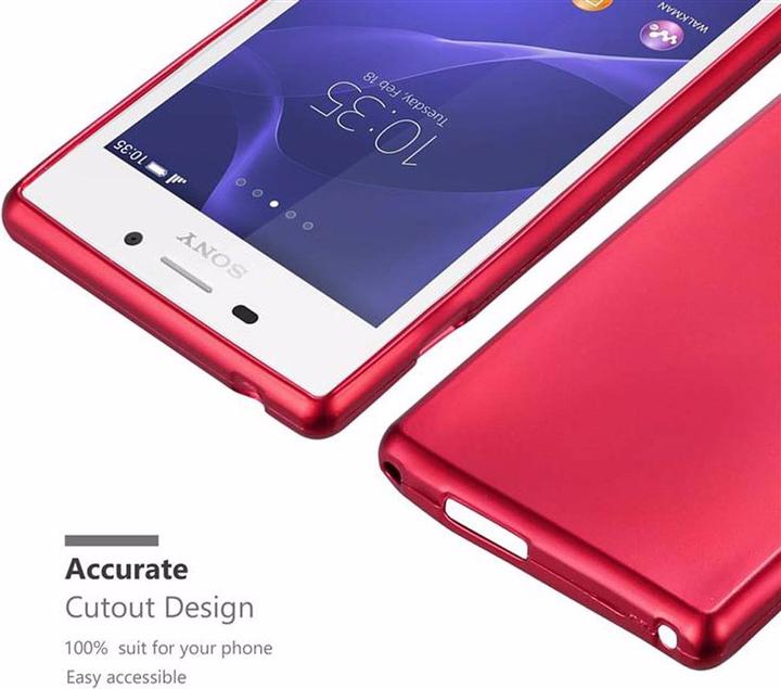 Image du produit Cadorabo Couverture métallique mate TPU (Sony Xperia M2, Sony Xperia M2 Aqua)