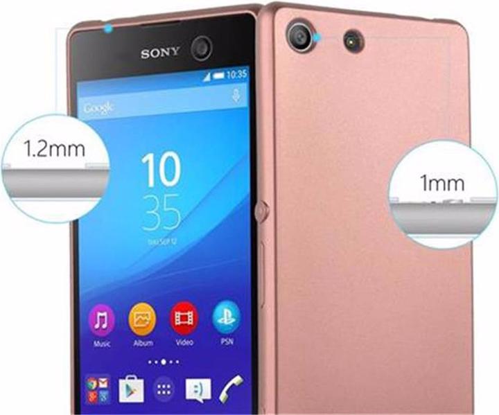 Actual product image Cadorabo TPU Matt Metallic Cover (Sony Xperia M5)