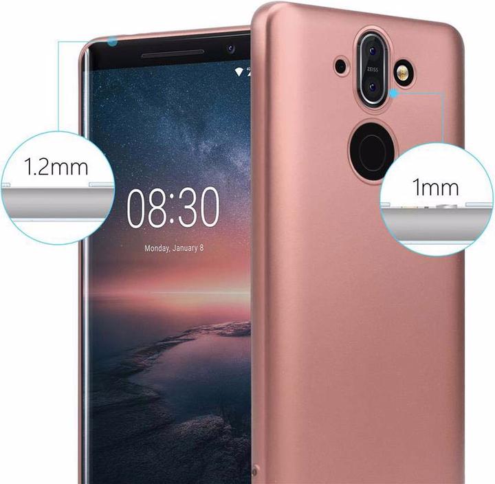 Image du produit Cadorabo Couverture métallique mate TPU (Nokia 8 Sirocco)