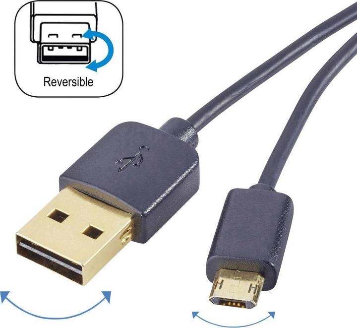 Renkforce Duplex USB cable (1 m, USB 2.0, 2.50 W)