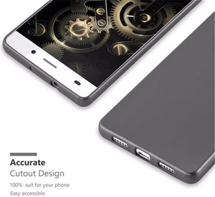 Actual product image Cadorabo TPU Matt Metallic Cover (Huawei P8 Lite)