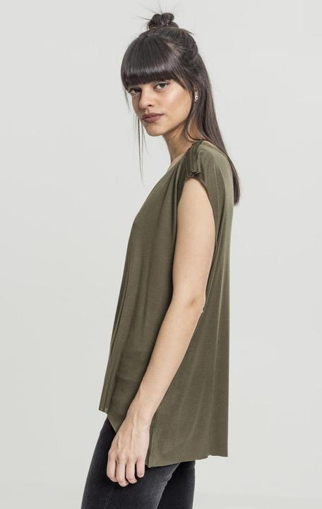 Actual product image Urban Classics Ladies Shoulder Zip HiLo Tee (XS)