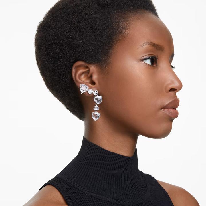 Image du produit Swarovski Boucles d'oreilles Mesmera Trilliant Coupé Blanc (Métal Swarovski)