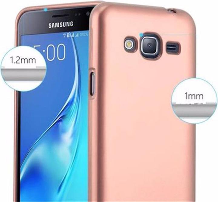 Image du produit Cadorabo Couverture métallique mate TPU (Samsung Galaxy J3 (2016))