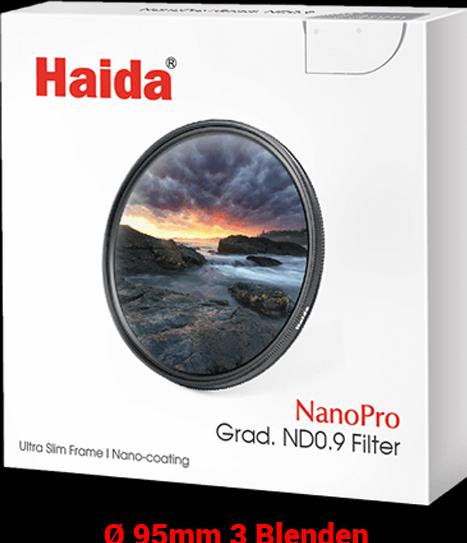 Image du produit Haida Grauverlaufsfilter 95 mm ND 0.9 von (95 mm, Filtre gris neutre)