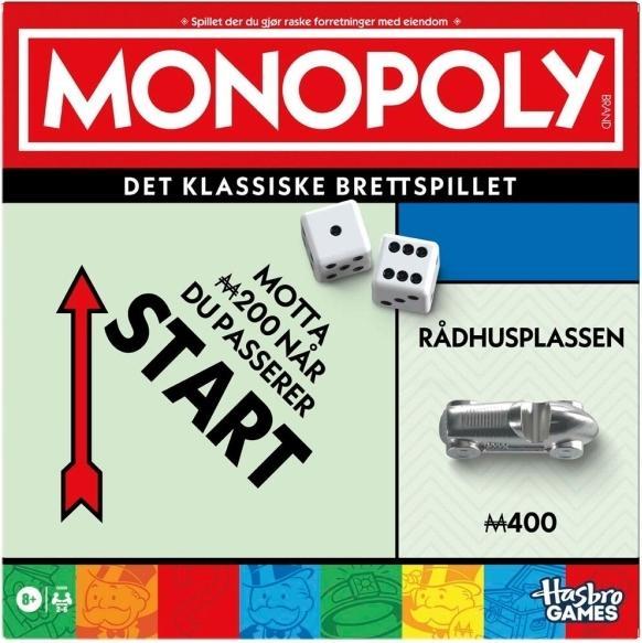 Actual product image Hasbro Monopoly Classic Refresh 90 Year (NO)