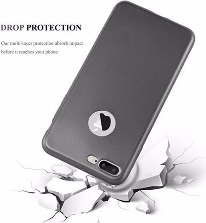 Immagine prodotto Cadorabo Copertura metallica opaca in TPU (Apple iPhone 7 Plus, Apple iPhone 7s Plus, Apple iPhone 8 Plus)