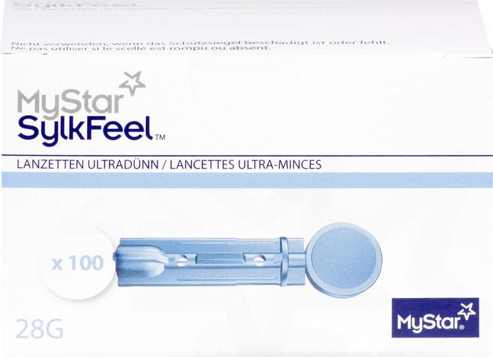 Produktbild Sanofi-Aventis Deutschland GmbH MyStar SylkFeel Lanzetten 28G, 100 St LAN (Lanzette)